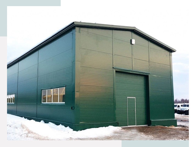 Двускатные ангары в Угличе